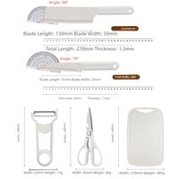 Ensemble de couteaux à fruits et ciseaux ménagers YX-E1-24 en acier inoxydable, revêtement anti-rouille, pour camping en extérieur et préparation de repas pour bébé