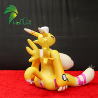 2026 Hongyi Cartoon Renamon Jouet de piscine gonflable personnalisé, Ballon rose adorable Renamon Squeak Party
