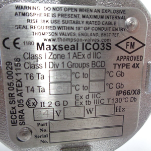 ใหม่และเป็นของแท้ Nonguan Y013AA1H1BS Maxseal ICO3 24Vdc วาล์วควบคุมแบบตรง 3/2 NC สแตนเลส ขนาด 1/4" NPT - Product Image 1