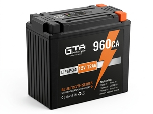 12V 6Ah 480CA Motorcycle Battery Lithium Universal Fit Optional Bluetooth One-Click Start - Product Image 3
