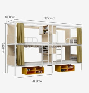 Metal Panel Double Capsule Bed for Hotels Dormitories Youth Hostels Apartments-Bedroom Furniture Direct from Factory - Product Image 5