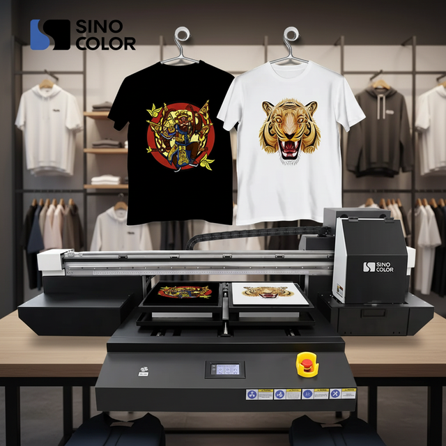 A3 A2 DTG Printer for Cotton T-Shirts/Hoodies Direct to Garment Machine with I1600 Printhead 2400dpi for  Small Business