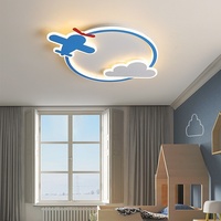 Lampe de plafond LED moderne et créative en fer forgé en forme de nuage, style nordique de luxe, pour chambre d'enfant et chambre de fille