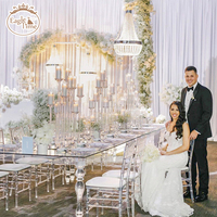 Chaise moderne bon marché pour événements, banquets, fêtes, mariages, chiavari transparents, chaise en acrylique cristal