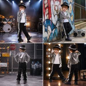 Costume Michael Jackson pour enfants, vêtements d'Halloween pour garçons, style hip-hop des années 80, performance sur scène, cosplay - Product Image 6