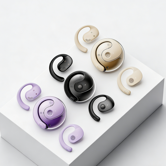 AI Smart Translation TWS Earphones Headphones Open Simultaneous Interpretation Small Coconut Ball Design Wireless