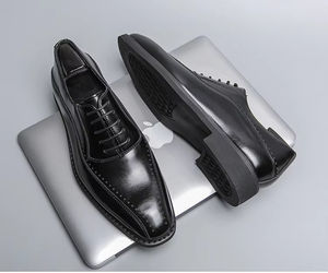 S0068X Nuevos Zapatos Oxford Formales de Cuero Genuino para Hombre, Estilo Caballero, con Camuflaje, Perlas, Ligeros, Bordados, para Boda, Otoño - Product Image 1