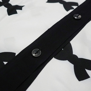 Conjunto de pijamas de tela tejida de poliéster suave de gran tamaño con logotipo personalizado para mujer, ropa de dormir de ocio transpirable para otoño y primavera - Product Image 4