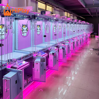 Distributeur automatique commercial rose Kawaii à griffes, jeu d'arcade à monnayeur pour peluches mignonnes et bonbons surprise pour centre commercial