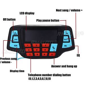 12V <b>Waterproof</b> Motorcycle bluetooth Radio Motorbike ATV <b>MP3</b> <b>Player</b> Two Speaker Handlebar Radio for Honda for Kawasaki - Product Image 3