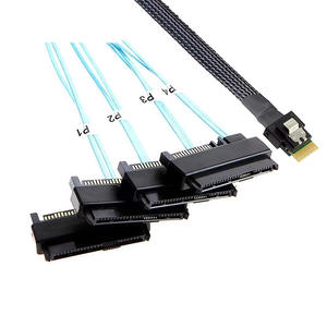 PCIE Slimline SAS 4.0 a 38 Pin SFF-8654 4i per SFF-8482 cavo 2-in-1 per l'elettronica - Product Image 5