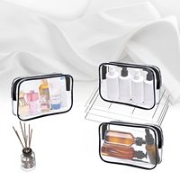Trousse de toilette transparente étanche pour femmes, trousse de maquillage cosmétique pour hommes sac de rangement de toilette de voyage