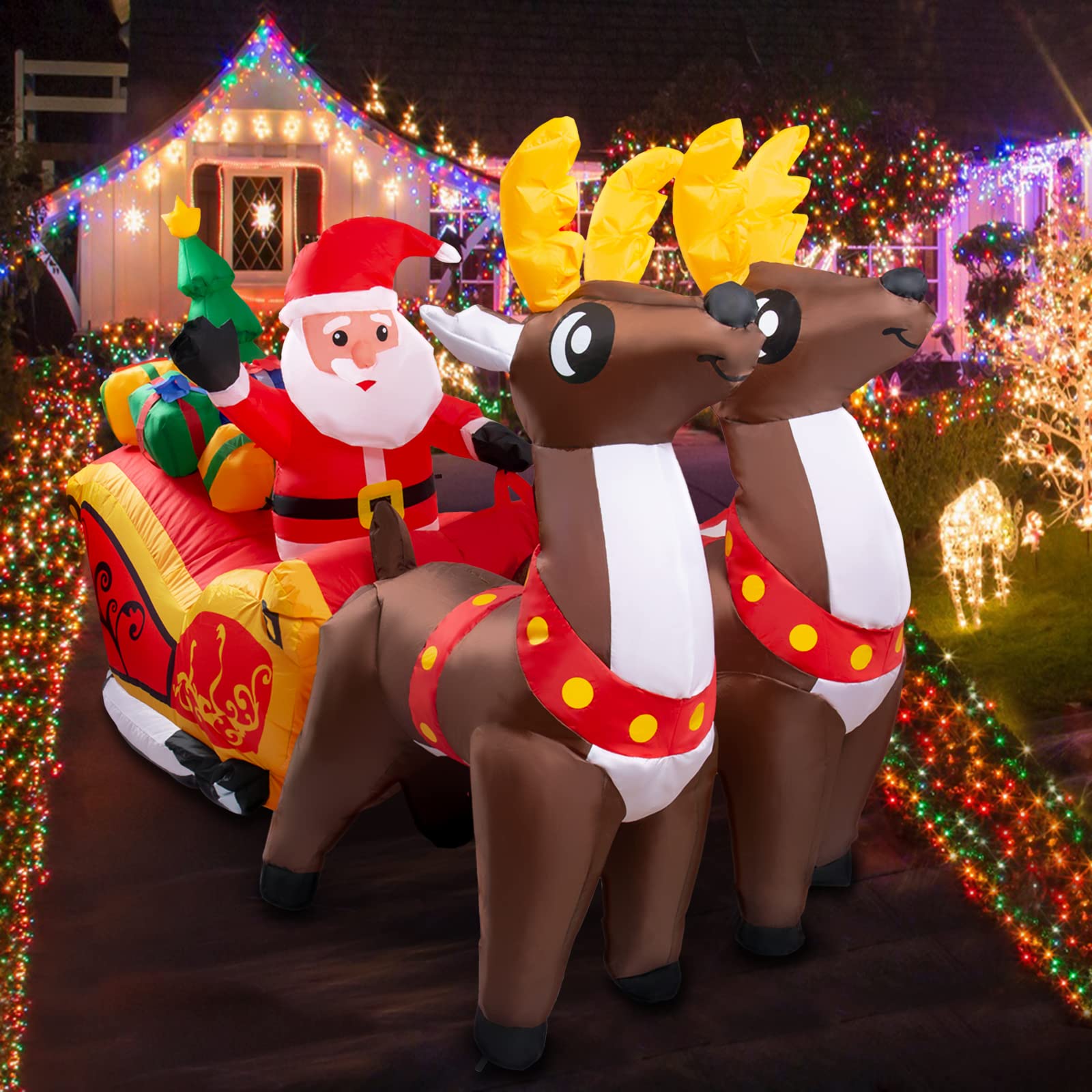 Père Noël sur le traîneau