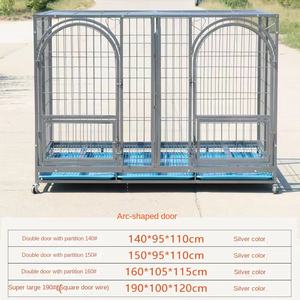 Katı desen ev evcil hayvan kafesi büyük ekstra büyük köpek kulübesi Golden Retriever Retriever için tam kare tüp köpek kafesi - Product Image 1