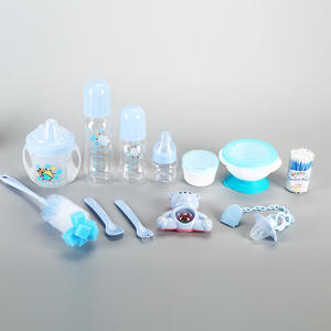 Ensemble de biberons pour bébé de haute qualité, rose et bleu, ensemble cadeau de biberons pour bébé en Chine avec tasse à biberon, jouets, bol, ensemble d'alimentation - Product Image 5