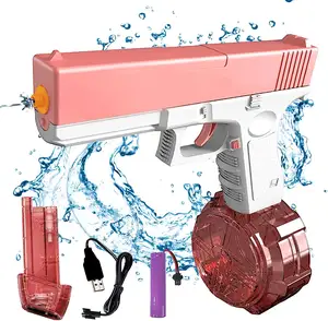 电动水枪自动水枪带434CC + 58CC大容量水玩具枪男孩女孩夏季游泳池部分