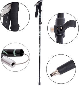 Bâton de randonnée pliable télescopique léger en aluminium pour équipement de plein air en gros - Product Image 4
