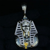 Collier avec pendentif de tête de lion égyptien en or, nouveau design ancien, bijou en émail cz