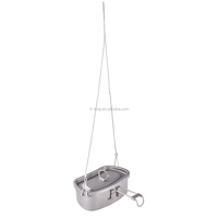 Kit de cuisine de camping en titane ultraléger, boîte à lunch de 750 ml + tasse de 400 ml, ensemble de casseroles