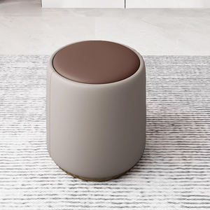 ม้านั่งมีเบาะรองนั่งนุ่มแบบนอร์ดิกสำหรับห้องนอนม้านั่งแต่งตัวแบบหมุนได้สำหรับห้องนั่งเล่นร้านเสริมสวย - Product Image 2