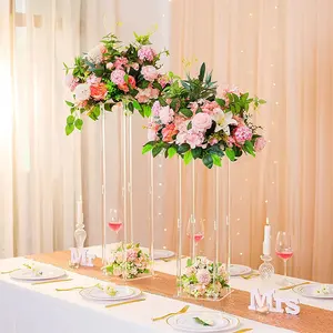 Trang trí đám cưới Nguồn cung cấp Acrylic Pha lê đám cưới hoa đứng Nguồn cung cấp bên bánh Giá centerpieces