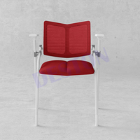 Chaises de bureau empilables en tissu avec structure métallique pour visiteurs, formation, personnel et salles de conférence