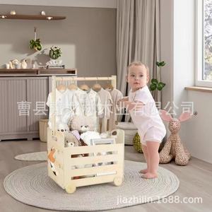 Caja de almacenamiento de madera para bebés, tipo cuadrada grande con ruedas para ropa y juguetes de 0 a 12 meses - Product Image 4