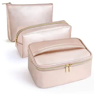 3pcs化妆包便携式旅行化妆包防水整理包多功能外壳，带拉链化妆包