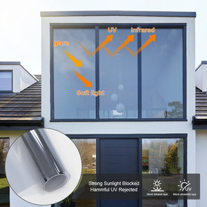 Film de protection solaire pour fenêtres en verre architectural Silver Light 50, film de bâtiment anti-explosion unidirectionnel, film solaire réfléchissant - Product Image 2