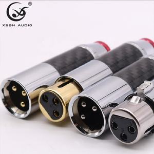 ชุดหูฟังไมโครโฟน XLR yivo xssh ออดิโอ/วิดีโอ HIFI คาร์บอนไฟเบอร์เปลือกทองเหลืองชุบโรเดียมสีทอง3-PIN ตัวเชื่อมต่อ11มม. - Product Image 6