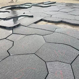 Dalles de basalte finition granit, dalle de pierre flamme, motif irrégulier, pavé, revêtement de sol, dalles de granit noir flammé pour <span class=keywords><strong>extérieur</strong></span> - Product Image 1