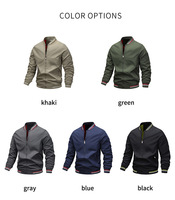 ZXPFSL Nouvelle Veste Bomber Unisexe Tendance Décontractée Extérieur Streetwear Fine avec Fermeture Éclair et Logo sur le Devant en Toile Coupe-Vent Printemps Automne