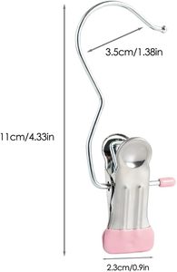 High Quality Stainless Steel Flat Clip Hook Anti-Scratch Catcher for Laundry Drying Home Use <b>Wardrobe</b> Kitchen Storage Holder - Product Image 2