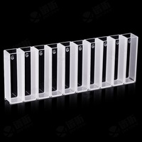 QUEEN QM8854 2 pièces 10ml-50ml Cuvettes en quartz poli pur à 99,99% pour analyseur de biochimie