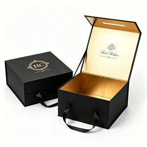 Matte Black Foldable <b>Magnetic</b> <b>Gift</b> <b>Box</b> for Handbag Packaging Custom Printed Rigid Paper Luxury Packaging <b>Box</b> - Product Image 4