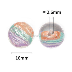 Trous colorés en vrac 16mm 20mm résine acrylique <span class=keywords><strong>perles</strong></span> de toile brillantes pour collier épais stylo à <span class=keywords><strong>perles</strong></span> porte-clés fabrication de bijoux - Product Image 6