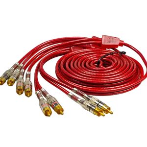 Car Audio RCA <b>Cable</b> Shielded Stereo RCA Audio Interconnect <b>Cable</b> Nickel Plated Connector <b>For</b> Car Amplifier Stereo System - Product Image 3