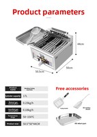 Freidora Industrial de Acero Inoxidable BAODING BDH-17L de 17L para Gas LPG/LNG, 26kg, 1 Año de Garantía, Temperatura Constante, para Pollo Frito