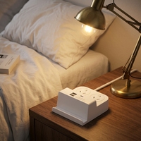Prise d'extension USB australienne approuvée SAA 10A avec 2 ports USB Type-C, 2 prises, construction en plastique