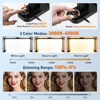 Lampe demi-lune 34 pouces pour Nail Tech 45LEDs Lampe de bureau pliable pour ongles avec support de téléphone Fonction de charge
