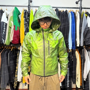 Custom Design Zip up <b>Heat</b> Reactive Fabric <b>Heat</b> Reactive Jacket Windbreaker <b>Coat</b> Green <b>Heat</b> Reactive Jacket - Product Image 5