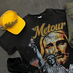 Streetwear <strong>Summer</strong> Breathable Heavyweight Custom <strong>Men's</strong> Set 100% Cotton DTG Digital Print Boxy Vintage Faded Loose T-Shirt Washed - Product Image 3
