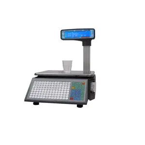 Multi Language Barcode Weighing Cash Register Scale Ticket Barcode Label Printing Scale