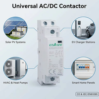 EBASEE Kontrol Rumah Tangga EBS5CH OEM/ODM 16A-100A DIN Rail AC 220V 240V 2P 4P 25a 32a 40a 63a 100 Ampere Kontaktor Modular Senyap