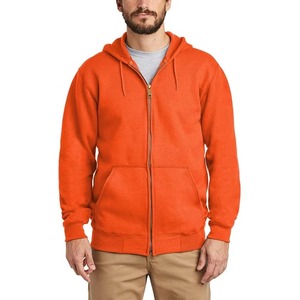 Men's casual 100% cotton oversized <b>zipper</b> <b>hoodie</b> <b>black</b> pullover with custom logo print regular fit OEM supply lightweight - Product Image 4