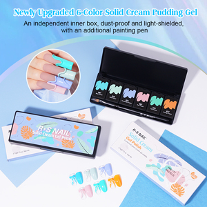 R S Nail Gel de Peinture pour Ongles Couleurs Macaron Sans <span class=keywords><strong>MEMA</strong></span>/TPO Non Toxique Haute Qualité Crème Solide Palette de Gels de Peinture Japonais - Product Image 2