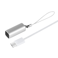 Kabel Data Mini USB Type-C Portabel Pengisian Cepat 3A Kabel Tunggal dengan Gantungan Kunci untuk Perangkat Seluler dan Power Bank Sampel Gratis