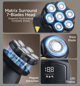 Thiết Kế Mớ<span class=keywords><strong>i</strong></span> Có Thể Thay Đổ<span class=keywords><strong>i</strong></span> Cho Nhau Lưỡ<span class=keywords><strong>i</strong></span> Dao Cạo Râu Đ<span class=keywords><strong>i</strong></span>ện Dấu Hiệu Lưỡ<span class=keywords><strong>i</strong></span> 360 Độ Tự Động Vòng Tóc Clipper 7D Đầu Máy Cạo Râu Cho Ngườ<span class=keywords><strong>i</strong></span> Đàn Ông Trọc - Product Image 3