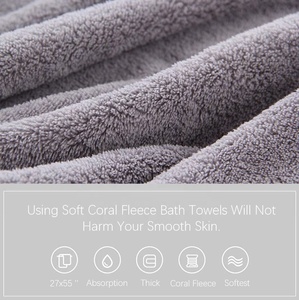 Serviette de bain en microfibre velours avec logo personnalisé, <span class=keywords><strong>style</strong></span> uni de luxe pour un usage domestique, pour enfants - Serviette de spa pour les mains et le visage pour hôtel et spa - Product Image 5