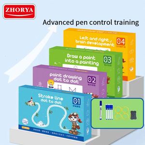 Livre d'activités de dessin point par point pour enfants Zhorya, livre d'entraînement au contrôle du stylo, cahier de traçage magique pour enfants - Product Image 5